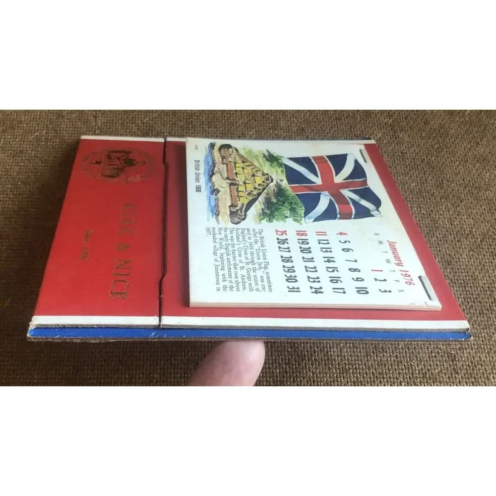 Vintage 1976 Desk Calendar USA Bicentennial Kirk & Nice Philadelphia Germantown